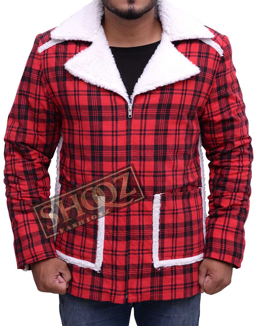 Deadpool Ryan Reynolds Red Shearling Jacket